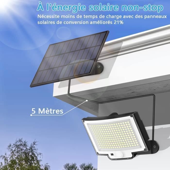 Ampoule solaire portable rechargeable avec capteur de lumière LED Télécommande  avec variateur d'intensité Panneau solaire Chargeur USB pour le camping