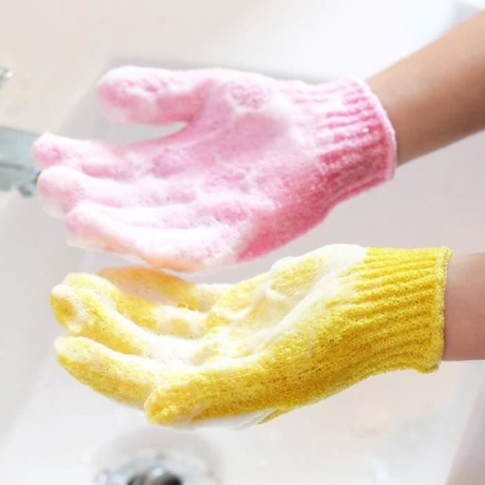 Lot De 5 Gants De Toilette En Microfibre Doux - 14x20 Cm, 5 Couleurs, Pour Le Visage, Le Démaquillage Et Le Bain - 3