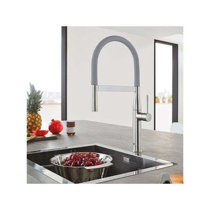 Flexible cuisine GROHE Essence SemiPro Chromé Gris Cdiscount — free download