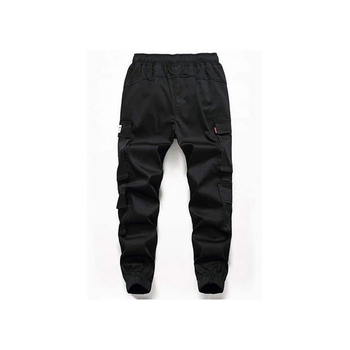 Pantalon jogging noir avec poche serré en bas