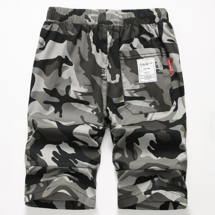 Shorts Et Bermudas Garçon Short Cargo Garçon 2025 - Taille élastique - Poches Pratiques - Léger Et Respirant Short Enfant Garçon