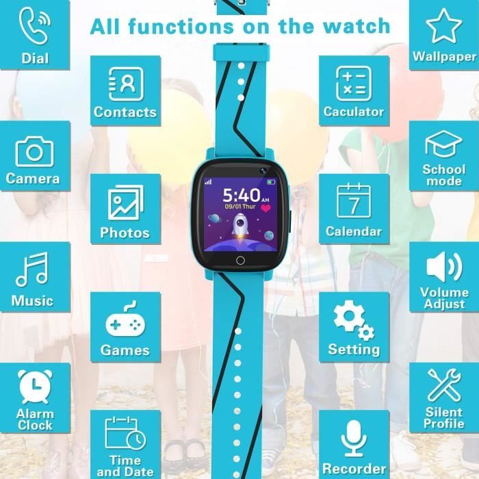 Téléphone pour enfants, smartphone avec jeux de puzzle, contrôle parental, musique, appareil photo, smartphones pour enfants de 4 à 10 ans (bleu Téléphone pour enfants, smartphone avec jeux de puzzle, contrôle parental, musique, appareil photo, smartphones pour enfants de 4 à 10 ans (bleu