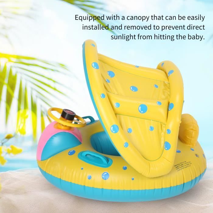MoKo Anneau De Natation Requin – Bouée Gonflable PVC 143 Cm – Capacité 100 Kg – Jouet Piscine Plage Enfant – Cadeau Été