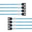 Cablecc Câble interne SAS 4 SATA hôte vers 4 SATA 7 broches disque dur cible 6 Gbps serveur de données Raid 50 cm 