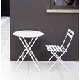 Ensemble Table Bistro avec chaises pliantes HUOLE - Style classique pour Balcon, Terrasse et Jardin-2