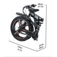 Vélo électrique keteles R3, pliant, 800 W, 26 ", 12,8 Ah, 21 vitesses, 45 km / h, noir-2