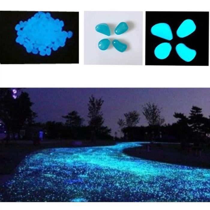 10000 Pièces Cailloux Lumineux MisFun - Pierres Phosphorescentes Pour Aquarium, Jardin Et Décoration Extérieure (Bleu)