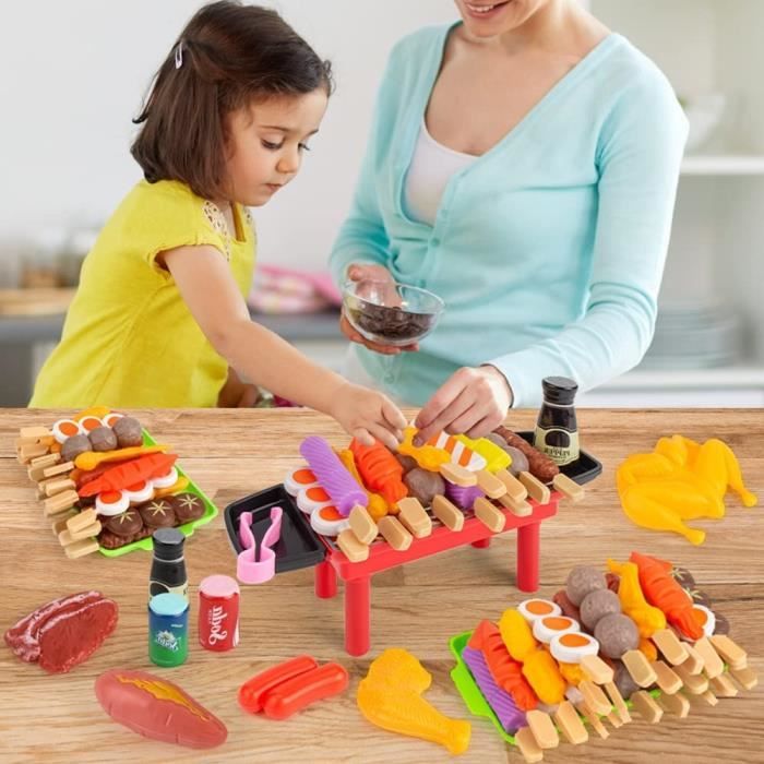 Barbecue Jouet 29 Pièces Pour Enfants – Grillade Réaliste En ABS – Jeu De Rôle éducatif Dès 3 Ans