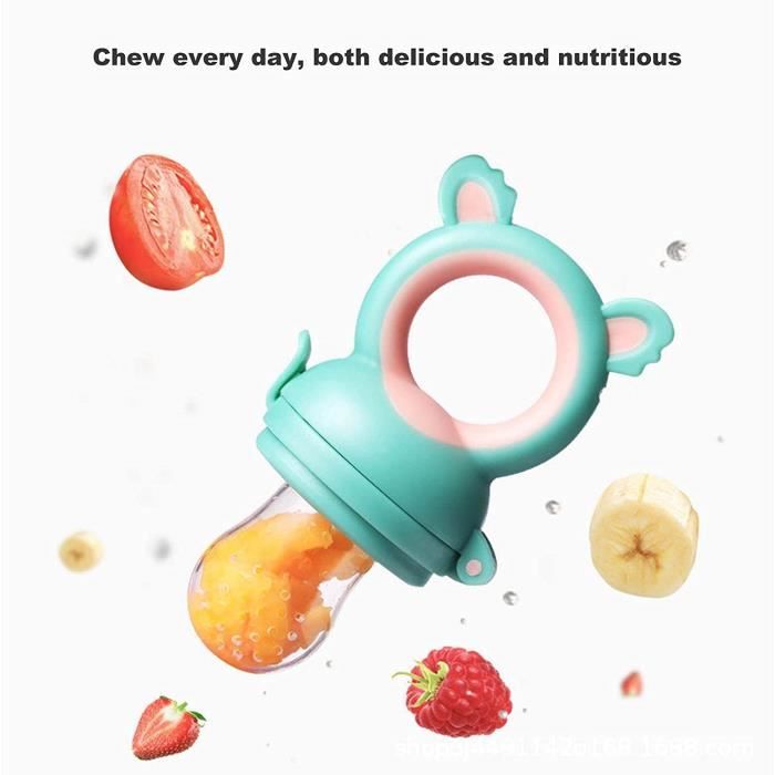 Tétine d'alimentation pour Bébé,Lot de 2 Tétine à Fruit avec 6 Tétines en  Silicone sans BPA pour L'aliment Complémentaire - Cdiscount Puériculture &  Eveil bébé