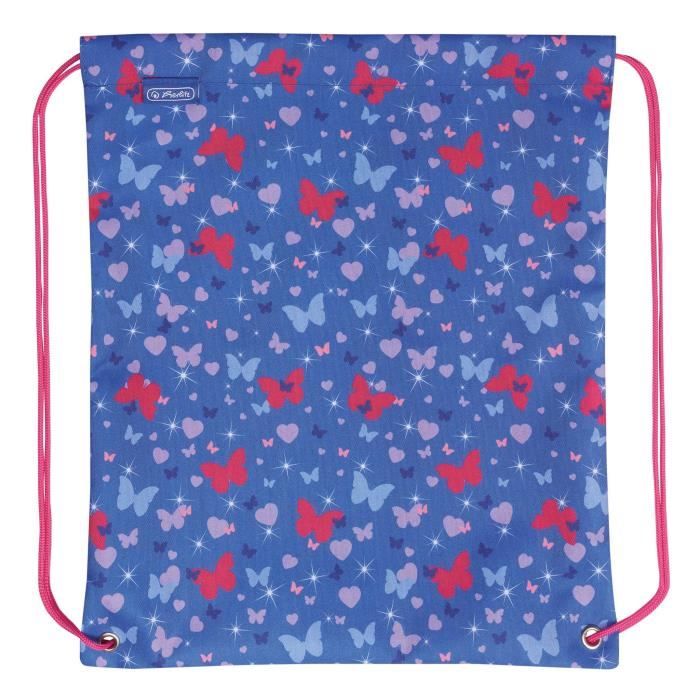 Cartables Herlitz SoftLight Plus Butterfly Fille Polyester Bleu et rouge L280 x P230 x H380 mm