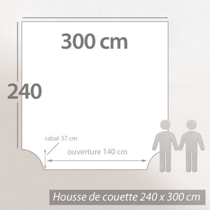 Housse de couette 300x240 cm percale coton ROMY Ambre - Cdiscount
