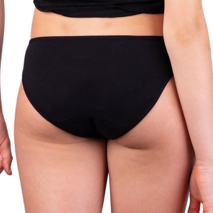 ATHENA Lot de 2 culottes pour r gles Girl by Noir FILLE Noir noir
