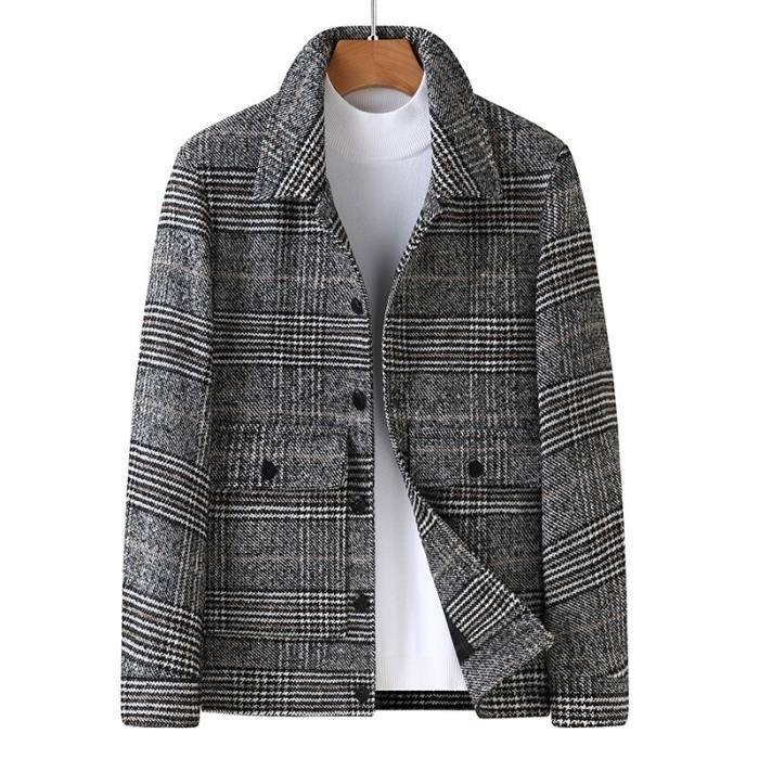 Manteau caban Veste pour homme manteau surdimensionn classique
