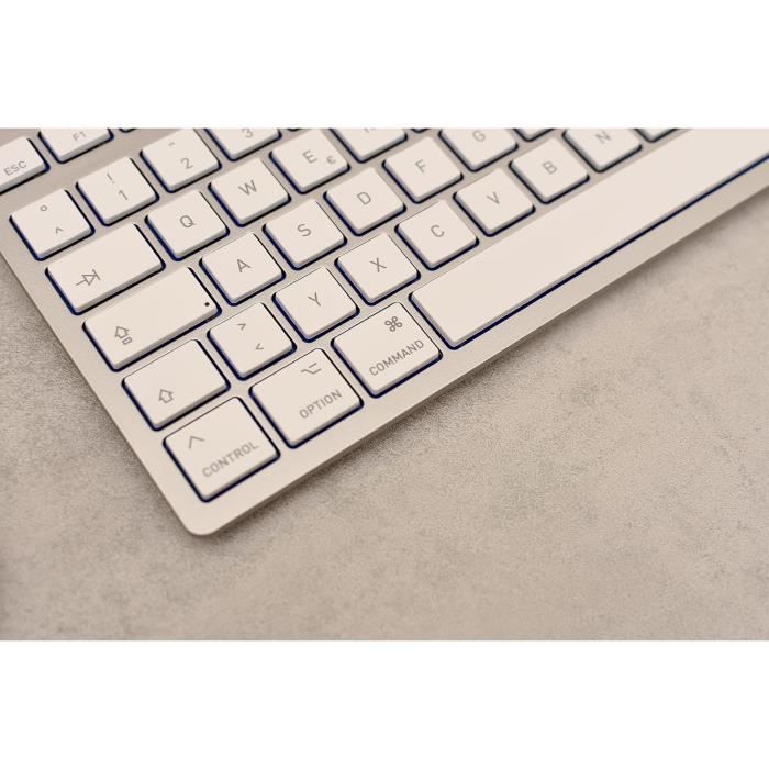 Clavier Cherry KC 6000 SLIM Pour Mac – AZERTY, Gris, Mécanique Filaire