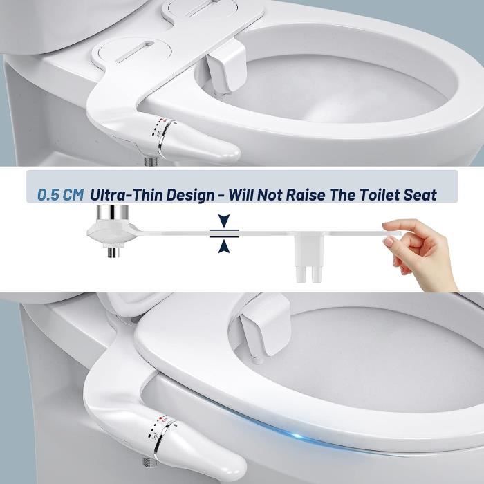 PENDEJATO Bidet Toilette WC, Ultra-thin Kit Abattant WC Japonais