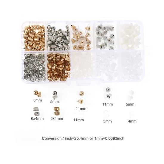 200 Fermoirs De Boucles D'Oreilles Transparents Mazoliy - Pour Tiges 0.1-0.1cm, Caoutchouc Plastique Souple