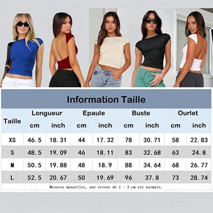 Top Senza Schienale Donna - Sexy Y2K, Due Modi D'Indossare, Nero, Taglia S - Foto 4