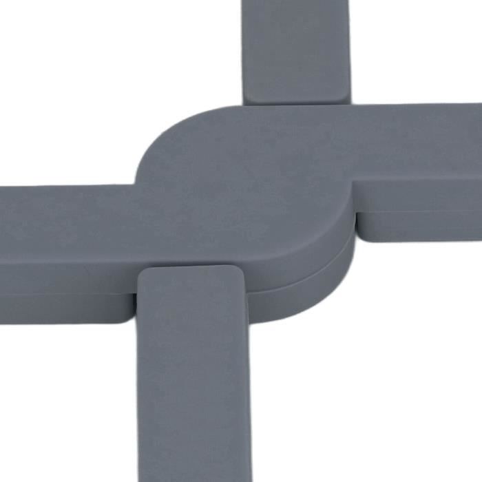 JSQJ 3 Dessous De Plat Silicone Pliables Antidérapants Résistants à La Chaleur + 2 Supports Couvercle Anti-Débordement
