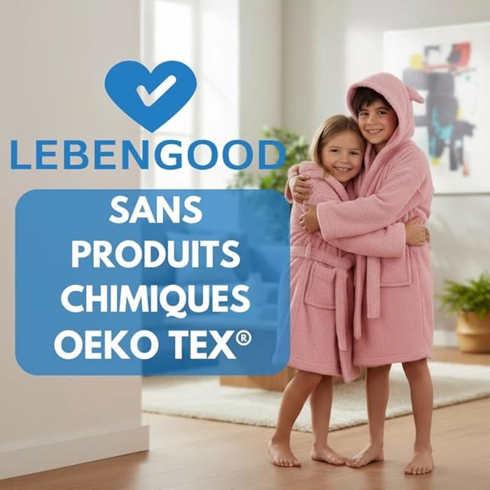 Peignoir Fille 12 Ans Acheter LEBENGOOD Peignoir De Bain Enfant, Et Robe Chambre: Fille Garçon 100% Coton OEKO TEX®. 2 Poches, Ceinture, Capuche Avec Oreilles, En Peluche Très Doux (3 4, Perla