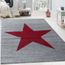 Tapis Design étoile Motif Moderne Tendance Poils Ras Chiné