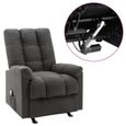 STAR®5801 Chaise de relax de luxe BEST Fauteuil de massage inclinable électrique Gris foncé Tissu ,taille:71,5 x 96,5 x 100,5 cm-0