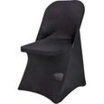 Housses de chaise x4 - Noir - Meuble de jardin-0