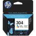 HP 304 Cartouche d'encre trois couleurs authentique (N9K05AE) pour HP DeskJet 2620/2630/3720/3730-0