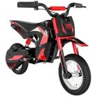 Moto électrique pour enfants EVERCROSS TECH Rouge, 300W, 3 Vitesses 8-25KM/H, Pneus 12’’ tout-terrain, Autonomie 15 km, Cadeau