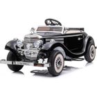 BENEO Voiture electrique pour enfant Mercedes-Benz 540K, noir, contrôle parental local par volant, télécommande 2.4Ghz, batterie 12V14AH