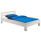 IDIMEX Lit simple THEO 90 x 190 cm cadre de lit pour enfant en pin massif lasuré blanc, avec tête de lit
