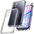 MASSILIA TECH Coque pour SAMSUNG GALAXY A15 4G - 5G + 2 vitres verre trempé coque Souple Silicone transparent