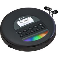 Nouveauté 2024 - Lecteur CD Portable - Batterie Intégrée Longue Durée - avec Écouteurs - Compatible CD-R, CD-RW, MP3 - Bluetooth 