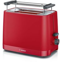 Toaster - BOSCH - TAT3M124 MyMoment - Rouge mat - 2 tranches - centrage automatique du pain - fonctions décongélation et réchauffage