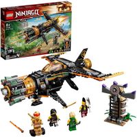 LEGO® NINJAGO® 71736 Le jet multi-missiles, jouet d'avion Boulder Blaster avec prison et figurine de Ninja Kai Or à collectionner