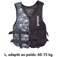 Gilets de Sauvetage Adultes, (L, adapté au poids: 60-75 kg), Combinaison de flottabilité Aide à la Natation pour la Natation Kayak p
