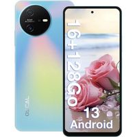 Oscal Tiger 12 Smartphone 6.78" 2.4K Écran 16Go + 128Go/jusqu'à 1To Caméra 64MP G99 Android 13 Double SIM 4G 5000mAh NFC GPS - Bleu