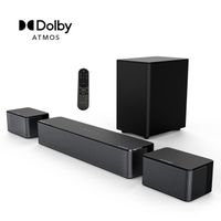 Ultimea Dolby Atmos Barre de son - Caisson de basses sans fil - Son Surround 5.1 - Enceintes Surround Réglables - Bluetooth