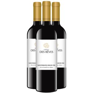 VIN ROUGE Château des Rêves Saint-Emilion Grand Cru Magnum 2022 - Vin Rouge de Bordeaux (3x150cl)