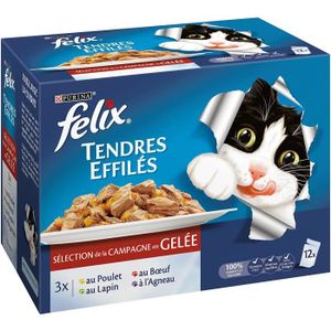 BOITES - PATÉES Nourriture pour chats Felix Tendres Effilés en Gel