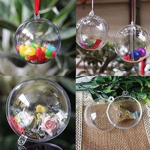 5pcs Boules de No/ël Transparente /à Remplir Boule de D/écoration en Plastique pour D/éco D/écoration de Mariage Anniversaire D/écoration Sapin de No/ël,Mariage,Bapt/ême,D/écor /À La Maison,La F/ê