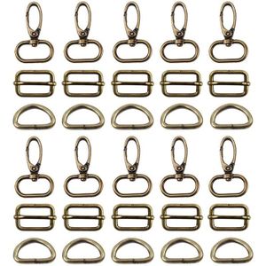 Lot 2 anneaux fermoir mousqueton pour anses de sacs 3cm / métal argenté -  Un grand marché