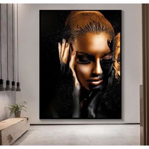 Impression sur Toile 70x50cm Tableaux Image Photo une femme afrique