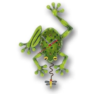 Paire de Jouet Grenouille à Remonter Mécanique Fait de Métal Coloré