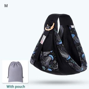 ÉCHARPE DE PORTAGE Écharpe de portage pour nouveau-né à double usage, porte-bébé pour nourrisson,tissu en maille (0-36 mois) BD2- le noir