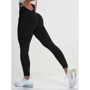 PANTALON DE SPORT Pantalon de sport,Guerin-Leggings moulants taille haute sans couture pour femme,pantalon de yoga,short de fitness- black[B9148]