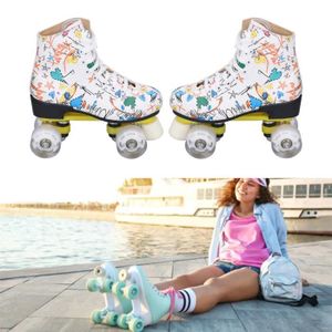 Fille Chaussures de patinage à roulettes légères à batterie au