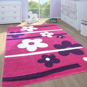 Tapis Fleur Rose