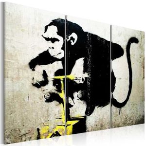 TABLEAU - TOILE Tableau Monkey TNT Detonator by Banksy 90x60 cm - 
