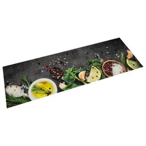 TAPIS DE CUISINE SALUTUYA Tapis de cuisine lavable impression d'épices 60x180 cm velours -QPI00368