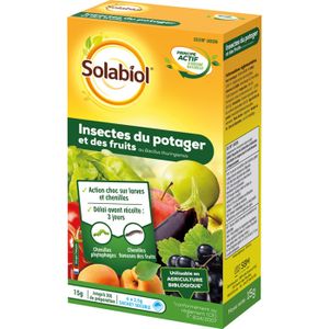 ENGRAIS SOLABIOL SOBACI15 - Insectes du Potager et des Fruits - Traitement Bacillus des Vers des Fruits et Légumes